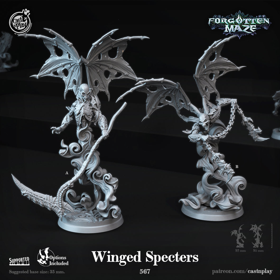 3D Printed Cast n Play Winged Specters Forgotten Maze 28mm 32mm D&D