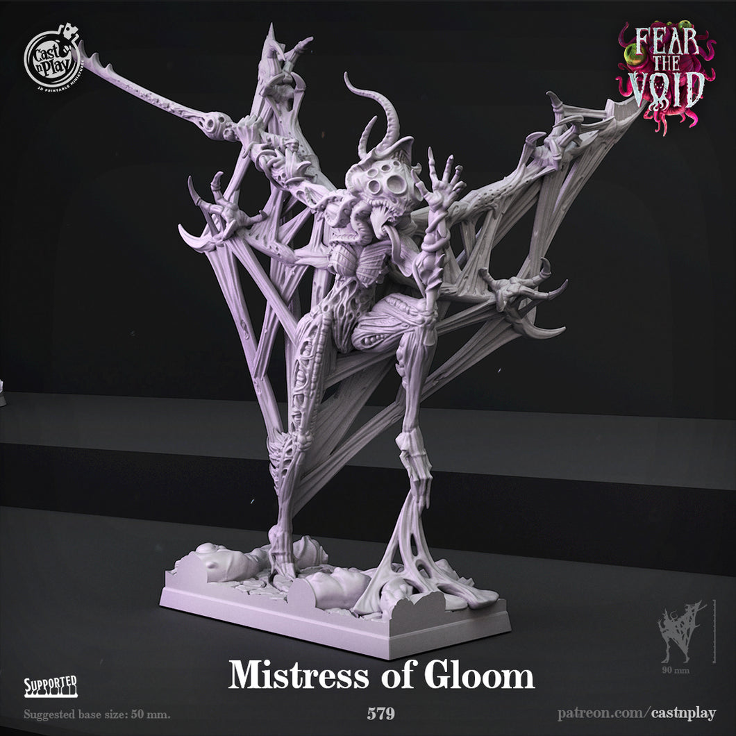 3D Printed Cast n Play Mistress of Gloom Fear the Void 28mm 32mm D&D