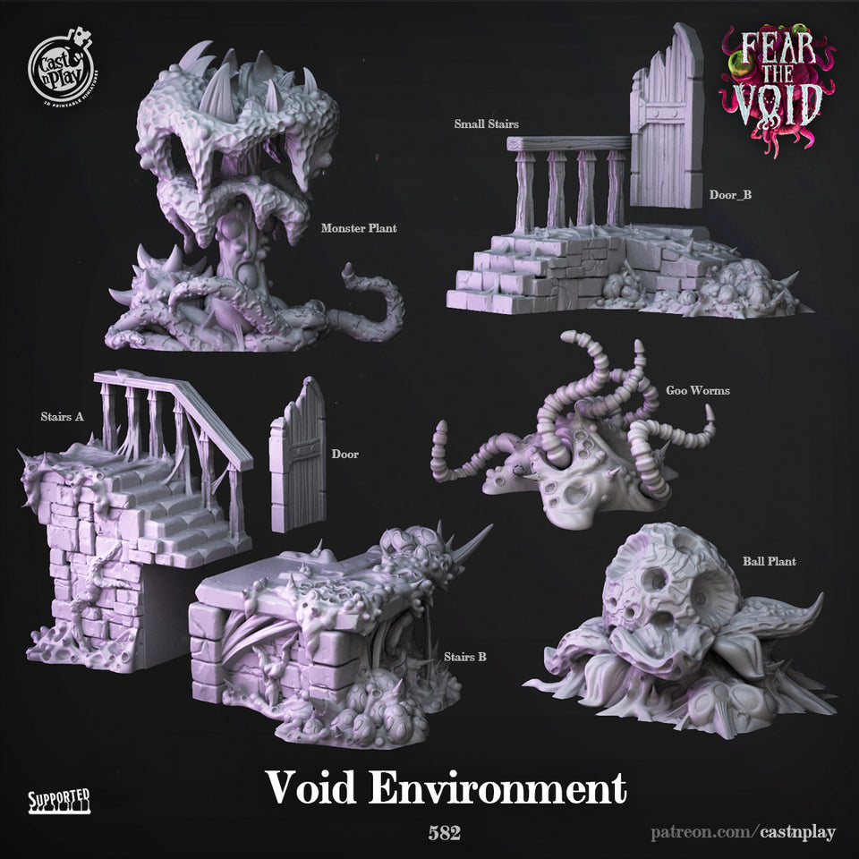 3D Printed Cast n Play Void Environment Terrain Fear the Void 28mm 32mm D&D