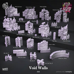 3D Printed Cast n Play Void Walls Terrain Fear the Void 28mm 32mm D&D