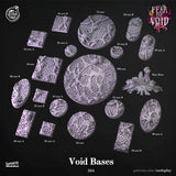 3D Printed Cast n Play Void Bases Fear the Void Set 28mm 32mm D&D