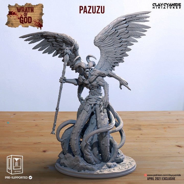 3D Printed Clay Cyanide Pazuzu Demonic God | Wrath of God Ragnarok D&D