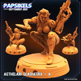 3D Printed Papsikels Cyberpunk Sci-Fi Aethelari Gladiatrix A - 28mm 32mm
