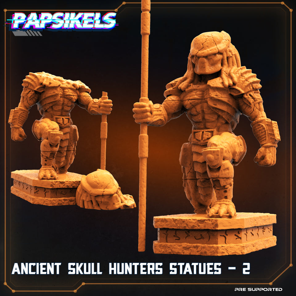 3D Printed Papsikels Cyberpunk Ancient Skull Hunters Statues - 28mm 32mm