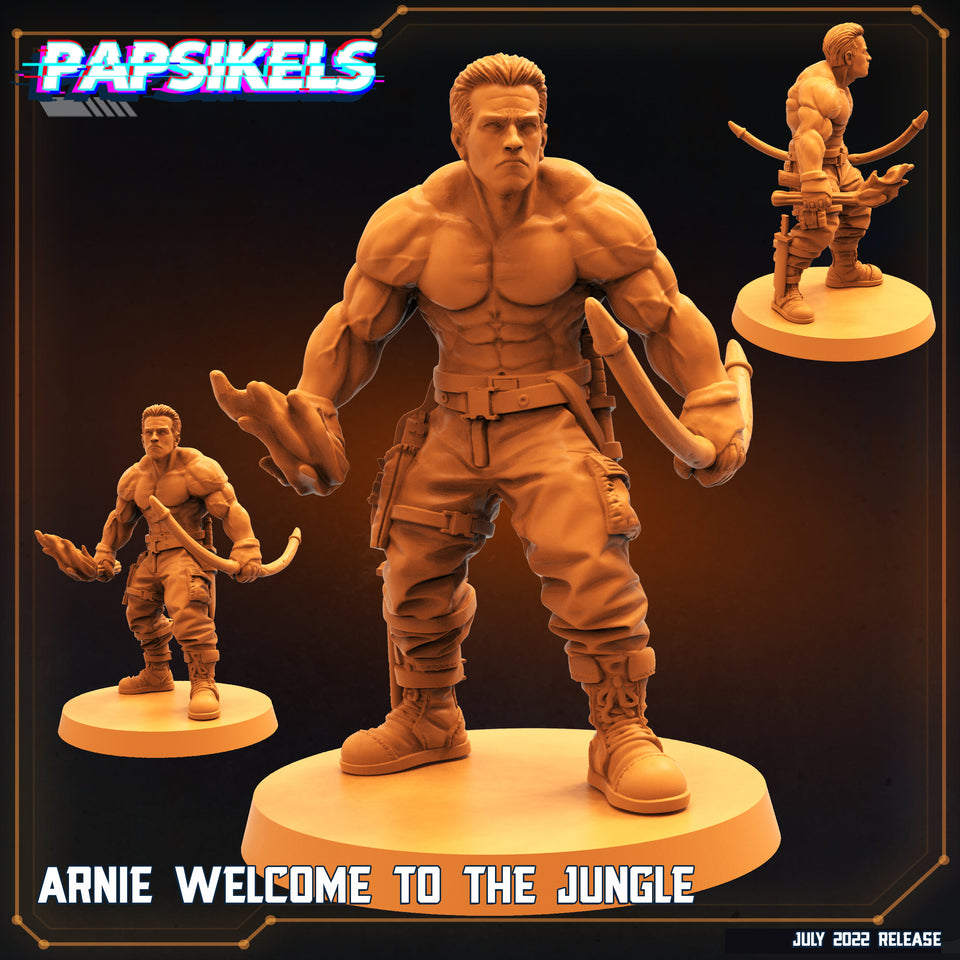 3D Printed Papsikels Sci-FI Arnie Welcome To The Jungle - 28mm 32mm