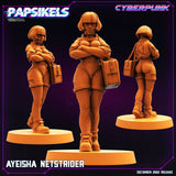 3D Printed Papsikels Cyberpunk Sci-Fi Ayeisha Netstrider - 28mm 32mm