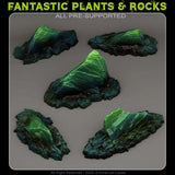 3D Printed Fantastic Plants and Rocks Agamot's Stones 28mm - 32mm D&D Wargaming