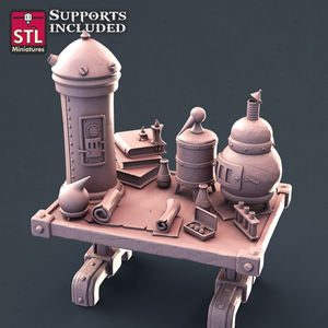 3D Printed STL Miniatures Alchemist Set  28mm - 32mm War Gaming D&D