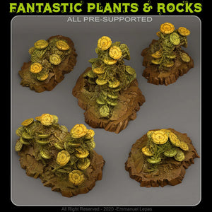 3D Printed Fantastic Plants and Rocks Ancient Moulds 28mm - 32mm D&D Wargaming