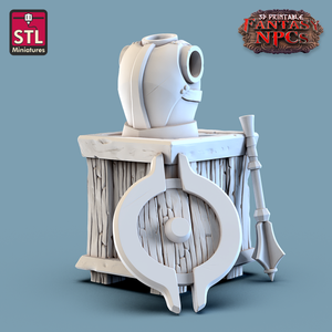 3D Printed STL Miniatures Armour Merchant Set Fantasy NPC 28mm - 32mm War Gaming D&D