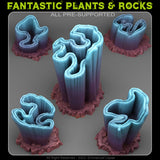 3D Printed Fantastic Plants and Rocks AURORA BOREALIS CORAL 28mm - 32mm D&D Wargaming - Charming Terrain