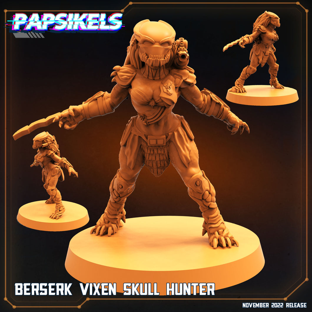 3D Printed Papsikels Cyberpunk Sci-Fi Berserk Vixen Skull Hunter - 28mm 32mm