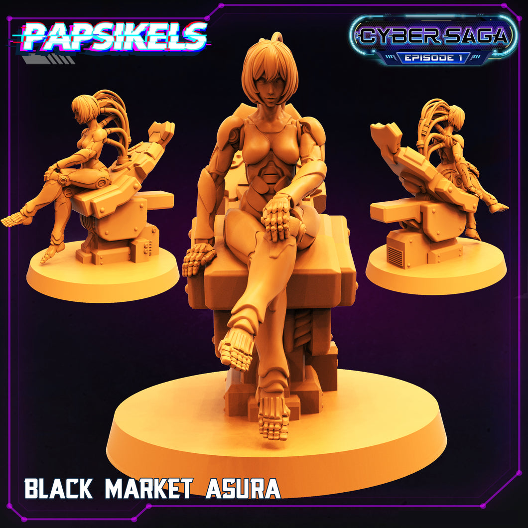 3D Printed Papsikels Cyberpunk Sci-Fi Black Market Asura Cyber Saga - 28mm 32mm