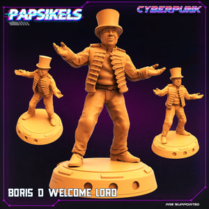 3D Printed Papsikels Cyberpunk Sci-Fi Boris D Cyber Welcome Lord - 28mm 32mm
