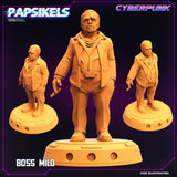 3D Printed Papsikels Cyberpunk Sci-Fi Mob Boss Milo - 28mm 32mm