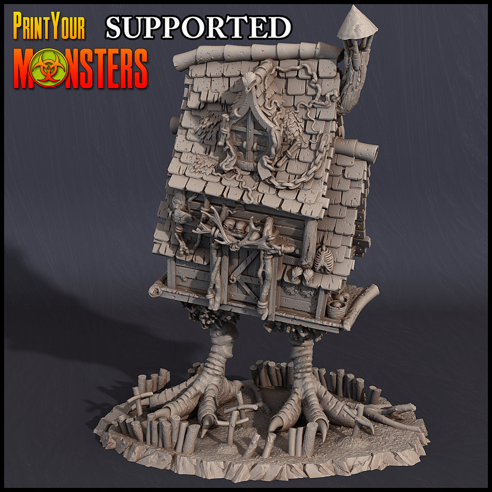 3D Printed Print Your Monsters Baba Yaga Hut Witches Pack 28mm - 32mm D&D Wargaming