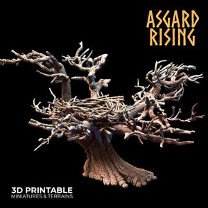 3D Printed Asgard Rising Griffin Nest Set - 32mm D&D - Charming Terrain