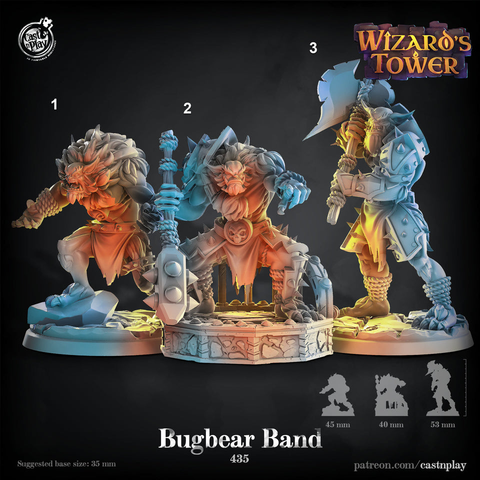3D Printed Cast n Play Bugbear Band Wizards Tower  D&D
