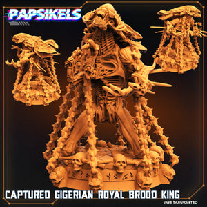 3D Printed Papsikels Cyberpunk Captured Gigerian Royal Brood King - 28mm 32mm