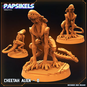 3D Printed Papsikels Cyberpunk Sci-Fi Cheetah Alien Set - 28mm 32mm