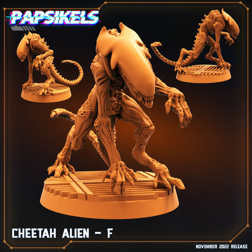 3D Printed Papsikels Cyberpunk Sci-Fi Cheetah Alien Set - 28mm 32mm