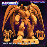 3D Printed Papsikels Cyberpunk Sci-Fi Cyber Mecha Grim Power Suit - 28mm 32mm