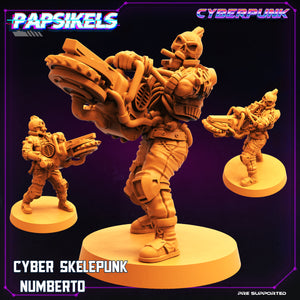 3D Printed Papsikels Cyberpunk Sci-Fi Cyber Skelepunk Set- 28mm 32mm