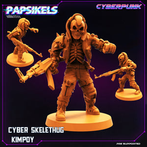 3D Printed Papsikels Cyberpunk Sci-Fi Cyber Skelethug Set - 28mm 32mm
