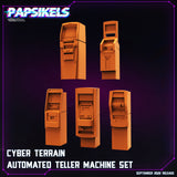 3D Printed Papsikels Cyberpunk Sci-Fi Cyber Terrain Automated Teller Machine Set - 28mm 32mm