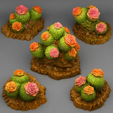 3D Printed Fantastic Plants and Rocks Cactus Flowers 28mm - 32mm D&D Wargaming