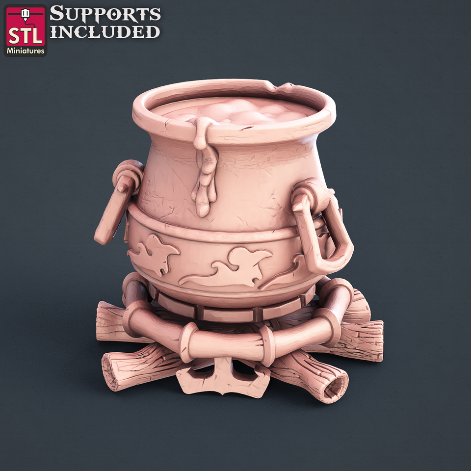 3D Printed STL Miniatures Candle Maker Set Fantasy NPC 2 | 28 - 32mm War Gaming D&D