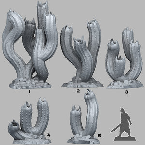 3D Printed Fantastic Plants and Rocks Carnivorous Cactus  28mm - 32mm D&D Wargaming