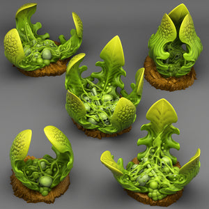 3D Printed Fantastic Plants and Rocks Carnivorous Glue Plants 28mm - 32mm D&D Wargaming