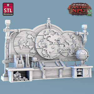 3D Printed STL Miniatures Cartographers Set Fantasy NPC 2 | 28 - 32mm War Gaming D&D