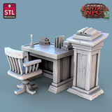 3D Printed STL Miniatures Classroom Set Fantasy NPC 2 | 28 - 32mm War Gaming D&D