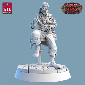 3D Printed STL Miniatures Clockworkers Set Fantasy NPC 28mm - 32mm War Gaming D&D