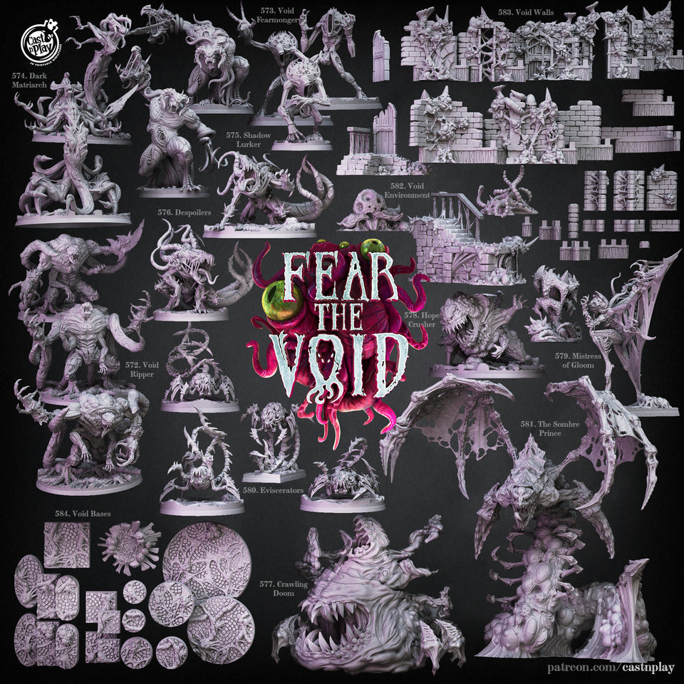 3D Printed Cast n Play The Sombre Prince Fear the Void 28mm 32mm D&D