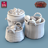 3D Printed STL Miniatures Cook Set Fantasy NPC 28mm - 32mm War Gaming D&D