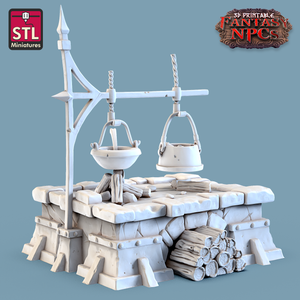 3D Printed STL Miniatures Cook Set Fantasy NPC 28mm - 32mm War Gaming D&D