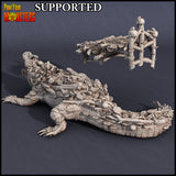 3D Printed Print Your Monsters Swamp Crocodile Alligator Swamp Invasion 28mm - 32mm D&D Wargaming