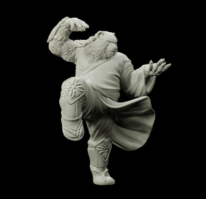 3D Printed Bestiary Vol. 4 Nafarrate - Cu Chulan Bear Monk 32mm Ragnarok D&D - Charming Terrain