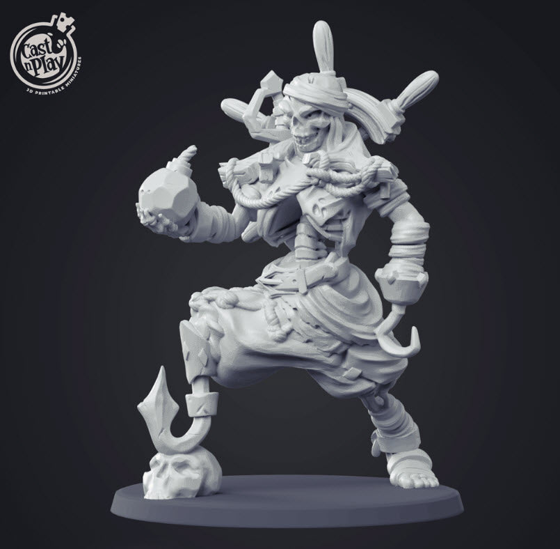 3D Printed Cast n Play Cursed Pirate Crew 28mm 32mm D&D