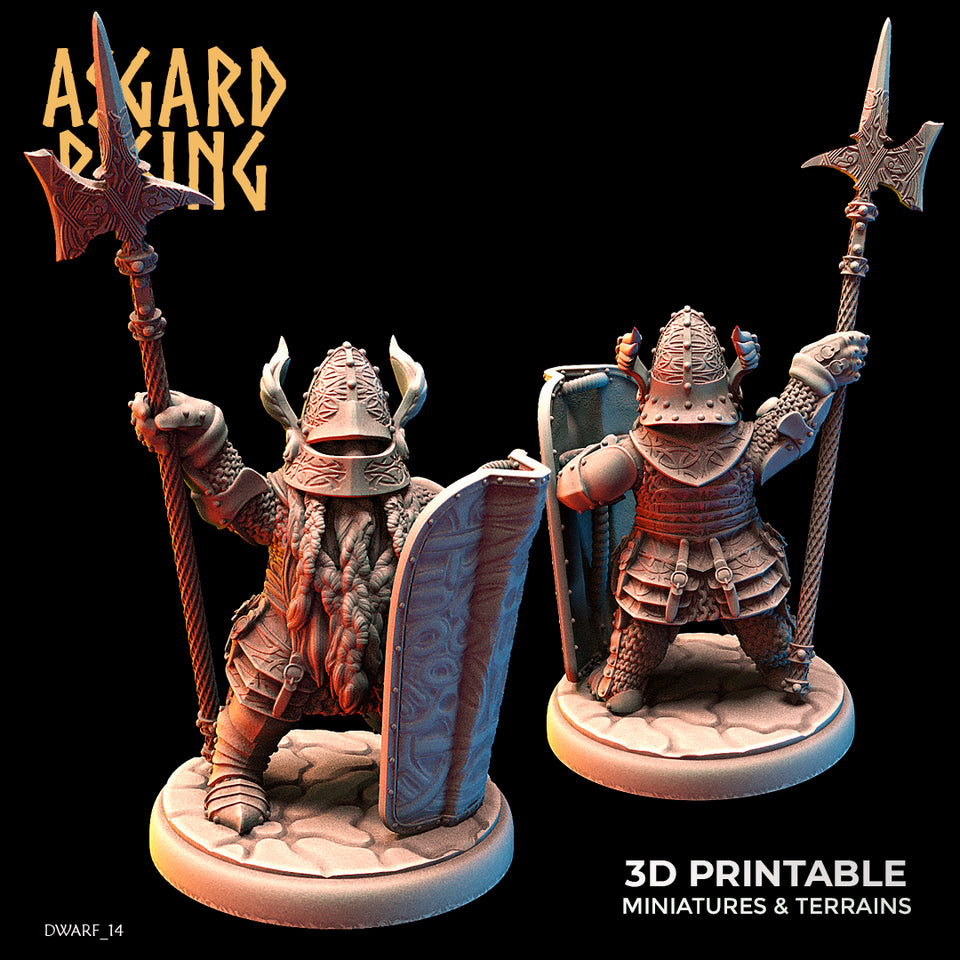 3D Printed Asgard Rising Dwarf Full Plate Shield and Banner Set 28mm - 32mm