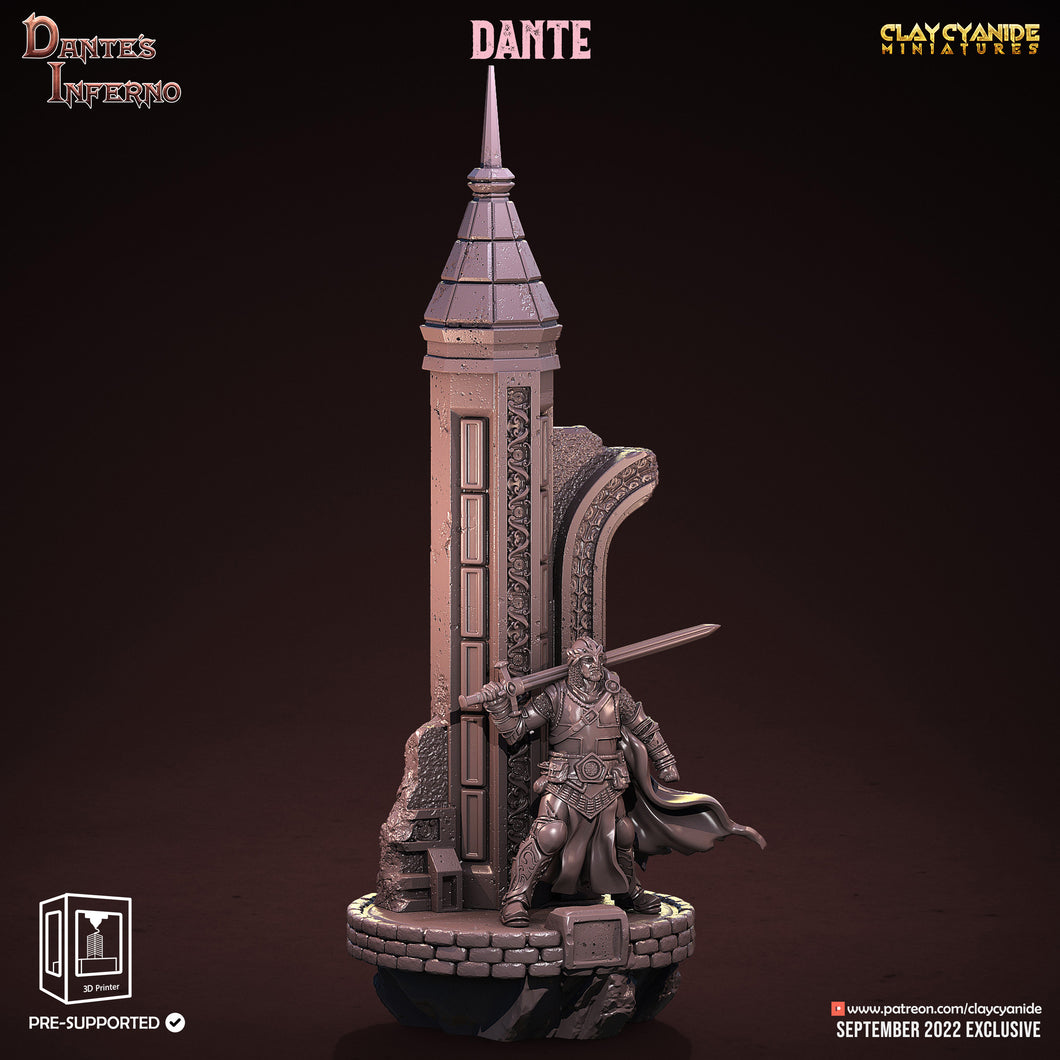 3D Printed Clay Cyanide Dante from Dante's Inferno 28mm-32mm Ragnarok D&D