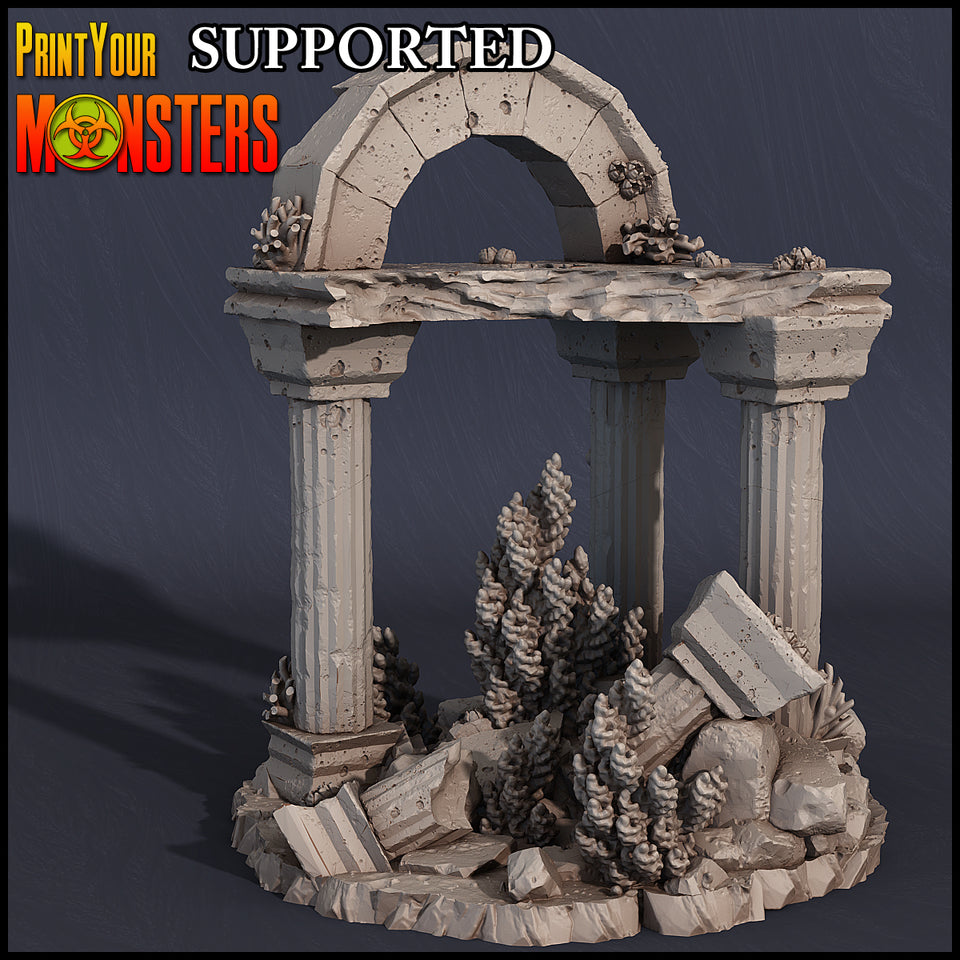 3D Printed Print Your Monsters Ruined Temple Dark Water Sanctum 28mm - 32mm D&D Wargaming