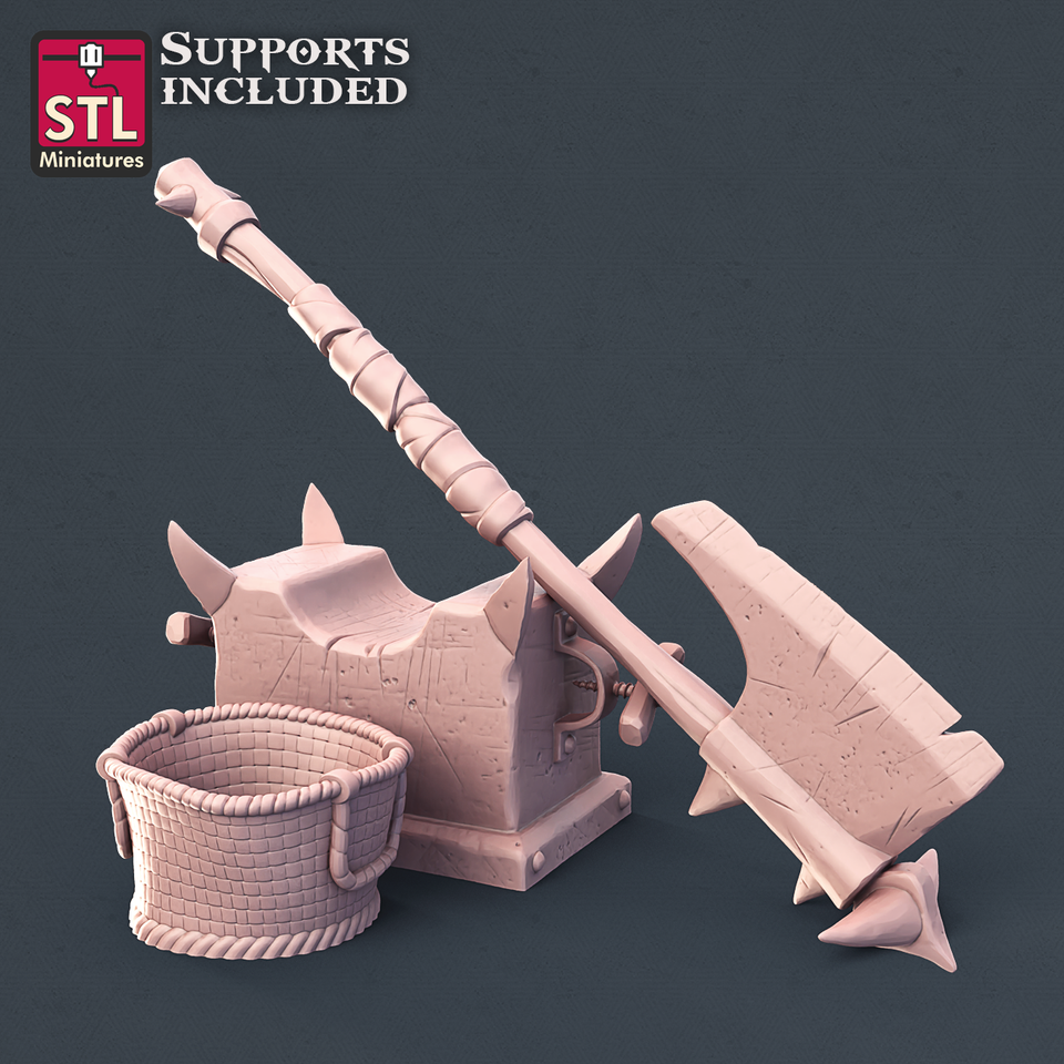 3D Printed STL Miniatures Executioner Set 28mm - 32mm War Gaming D&D