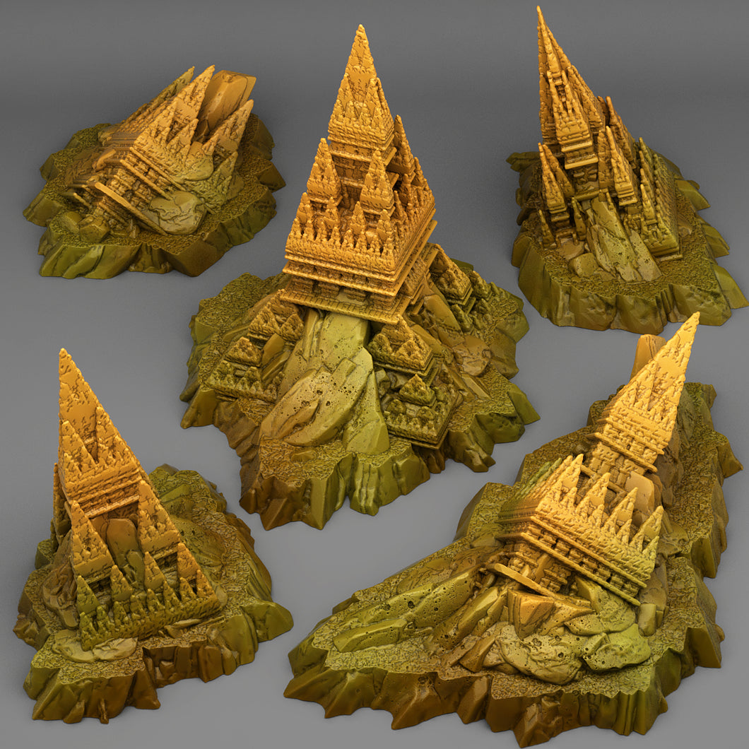 3D Printed Fantastic Plants and Rocks Desert Abandoned Temple 28mm - 32mm D&D Wargaming