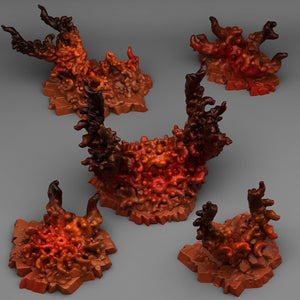 3D Printed Fantastic Plants and Rocks Devil Aberration Stones 28mm - 32mm D&D Wargaming