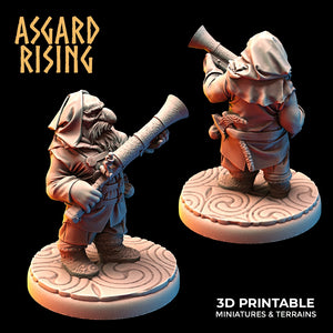 3D Printed Asgard Rising Dwarves Hooded Rangers Ranged Weapons Set 28mm - 32mm