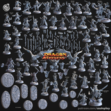 3D Printed Cast n Play Drakken Protectors Dragon Seekers 28 32mm D&D